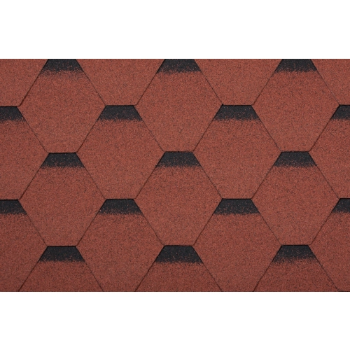 Gont Bitumiczny MIDA Hexagonal 6822 Czerwony 3m2